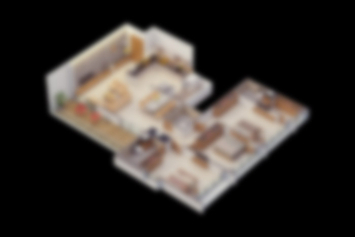 Kumar Parc Residences 3 BHK floor plan